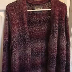 Multi colored purple sweater